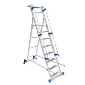 Βιομηχανική Σκάλα Αλουμινίου Τροχήλατη "Castello" με 7 σκαλοπάτια